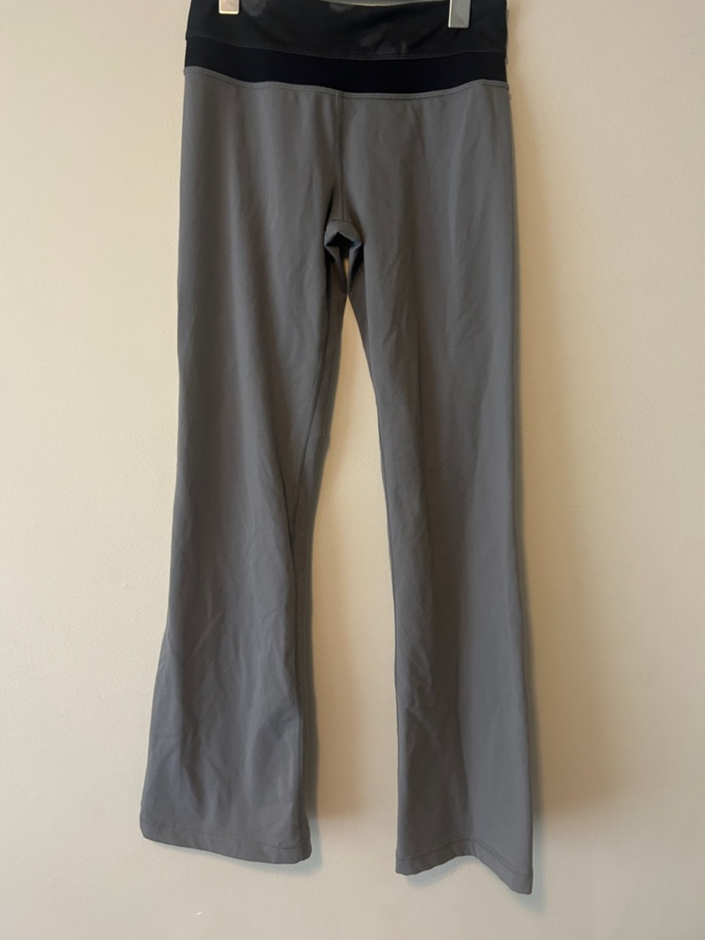 lululemon athletica Gray Flare Align with Black Waistband